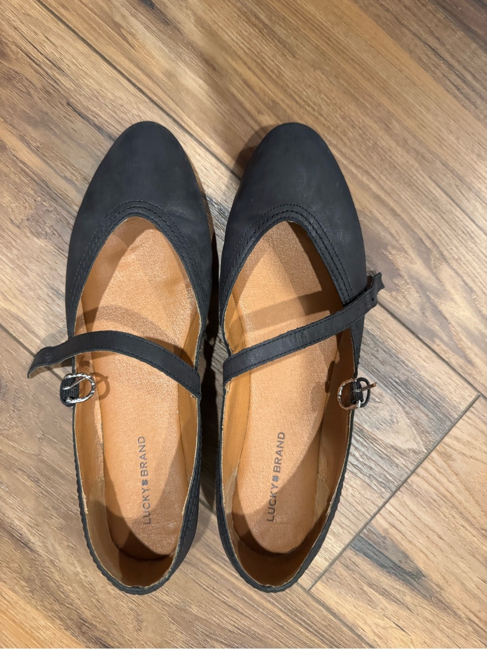 Lucky Brand Black Mary Jane Flats